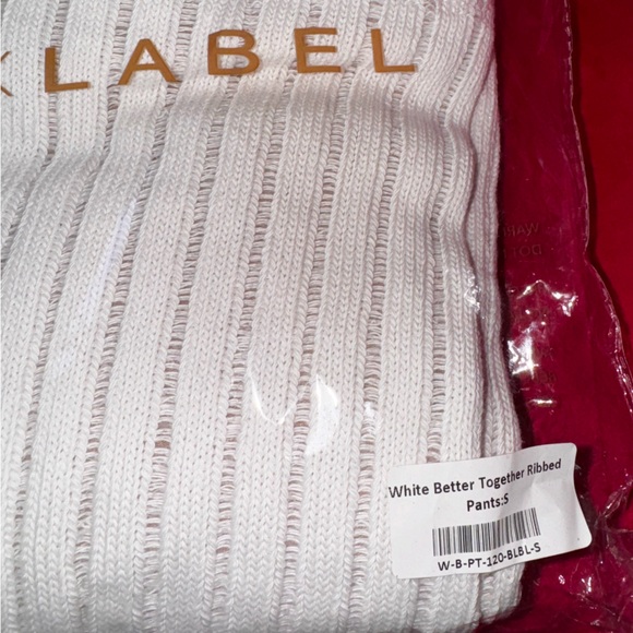 JLUX LABEL WHITE BETTER TOGETHER RIBBED PANTS - Picture 8 of 13
